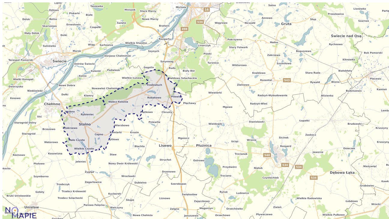 Mapa obszarów ochrony przyrody Stolna